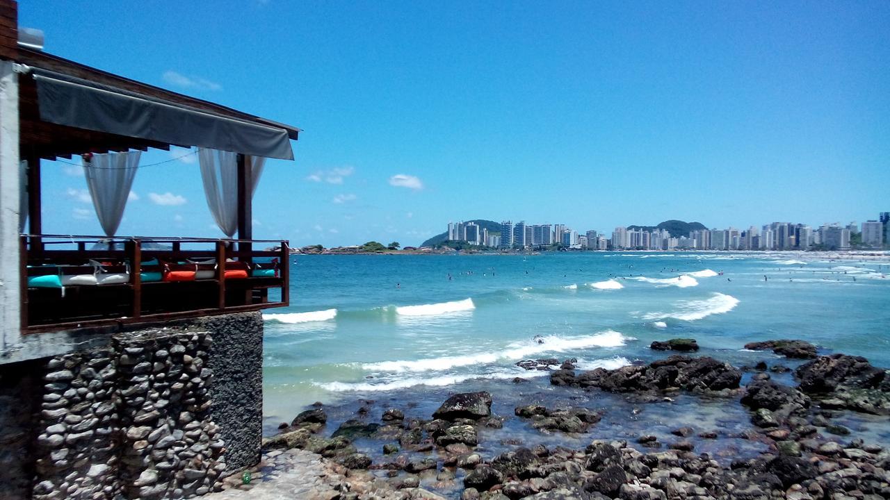 Apartamento Frente Para O Mar ,50 M Da Praia , Ar Condicionado Todos Quartos Guarujá Eksteriør billede