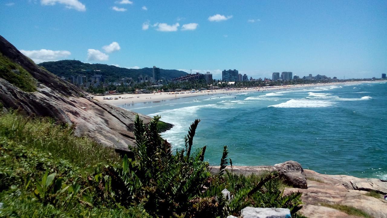 Apartamento Frente Para O Mar ,50 M Da Praia , Ar Condicionado Todos Quartos Guarujá Eksteriør billede